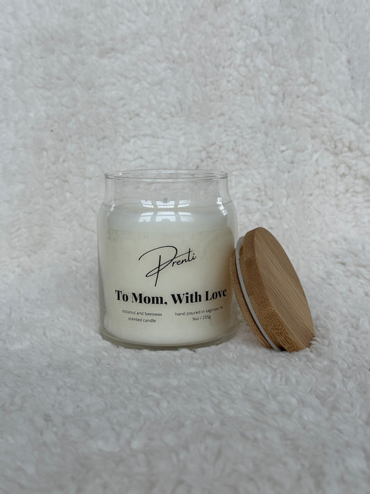 To Mom, With Love Candle