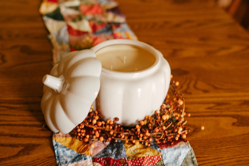 56oz Ceramic Pumpkin Candle
