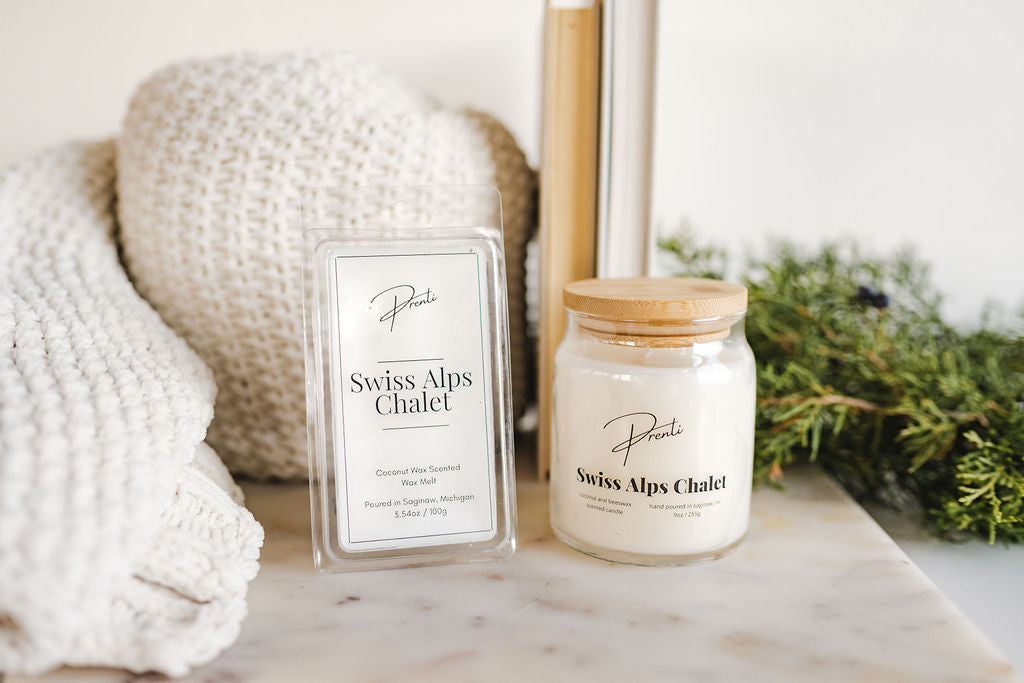 Swiss Alps Chalet Candle