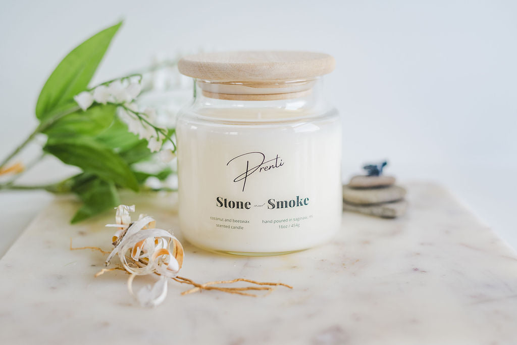 Stone and Smoke Candle