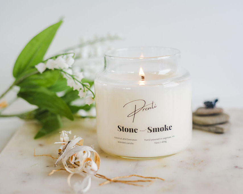 Stone and Smoke Candle