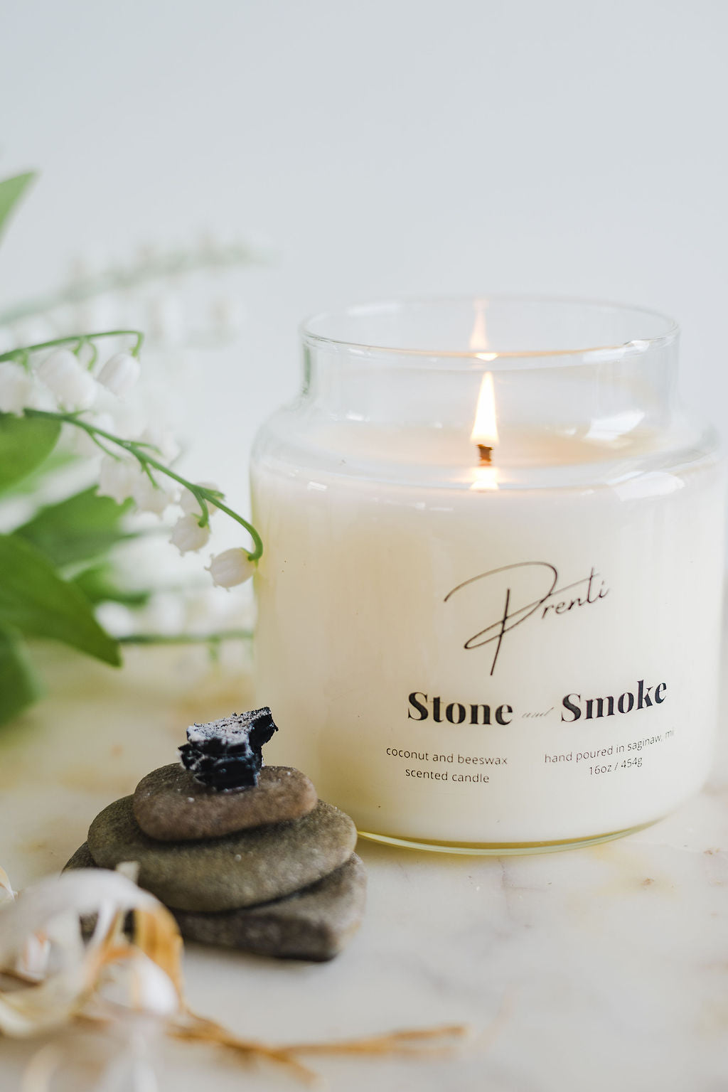 Stone and Smoke Candle