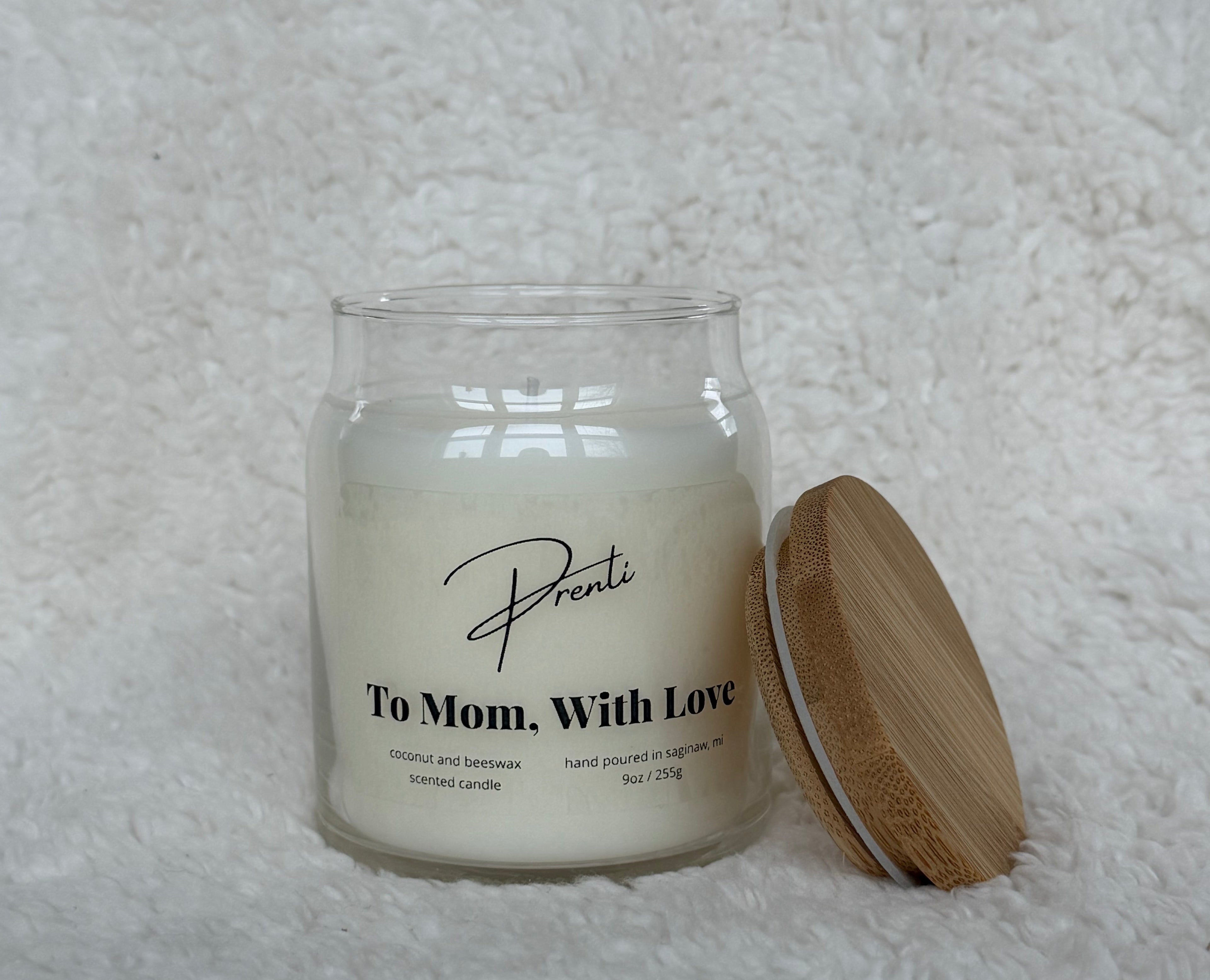 To Mom, With Love Candle