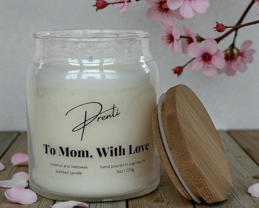 To Mom, With Love Candle
