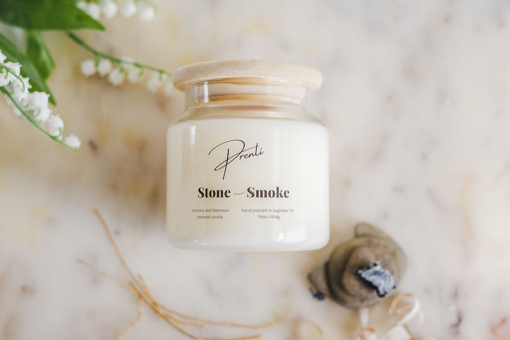 Stone and Smoke Candle