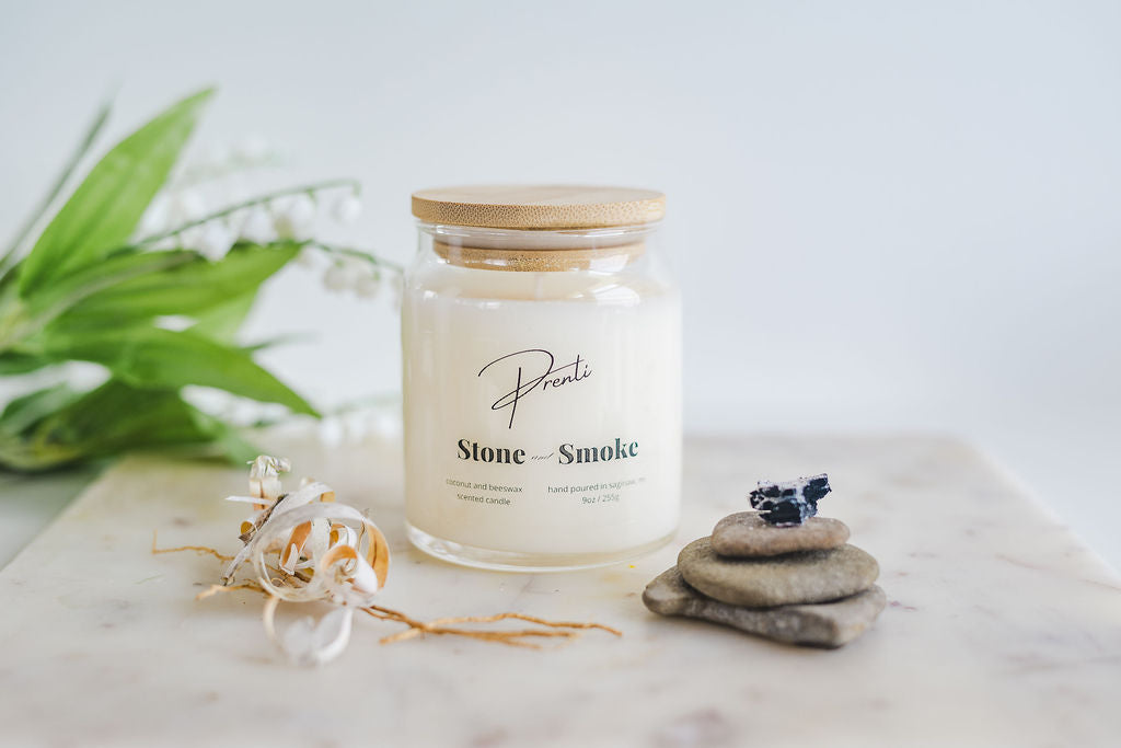 Stone and Smoke Candle